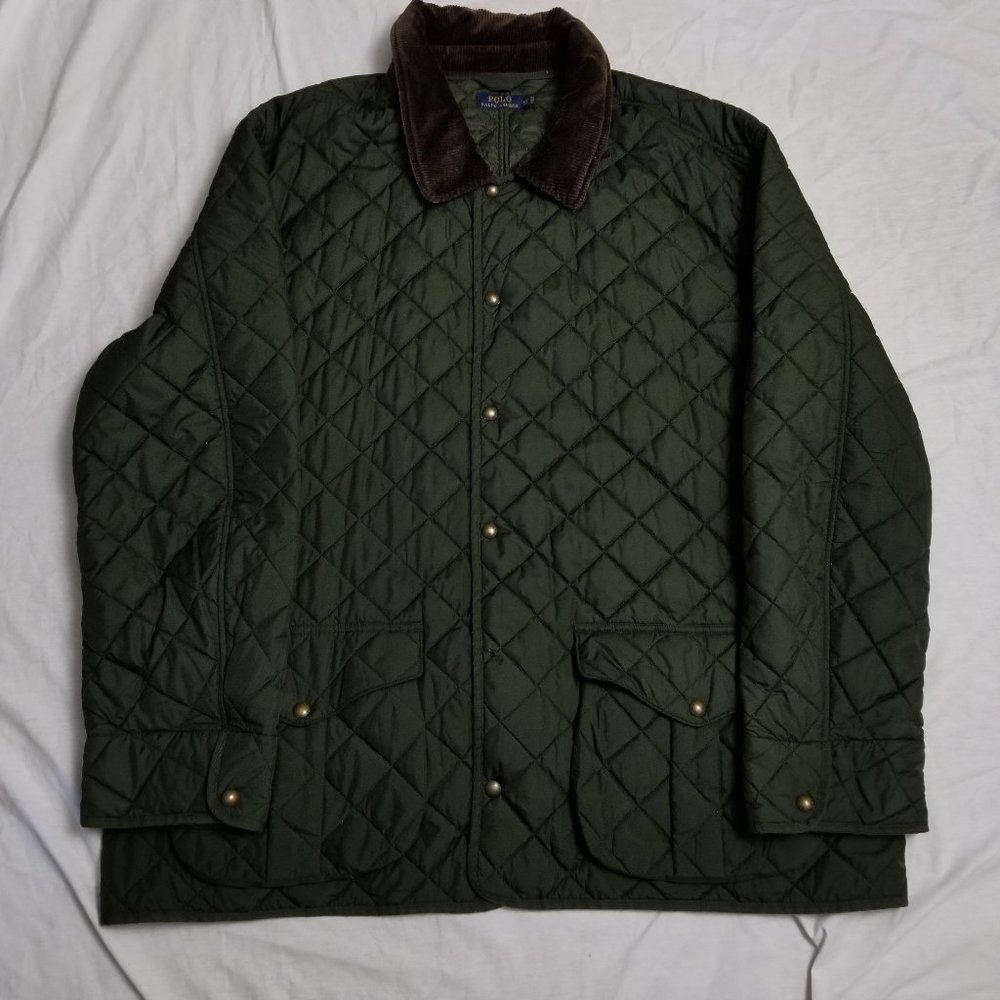 Polo Ralph Lauren Green Quilted Barn Coat Chore Jacket Hunting Corduroy 4XLT